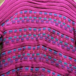 Vintage 90s Colours by Alexander Julian Geometric Knit Sweater